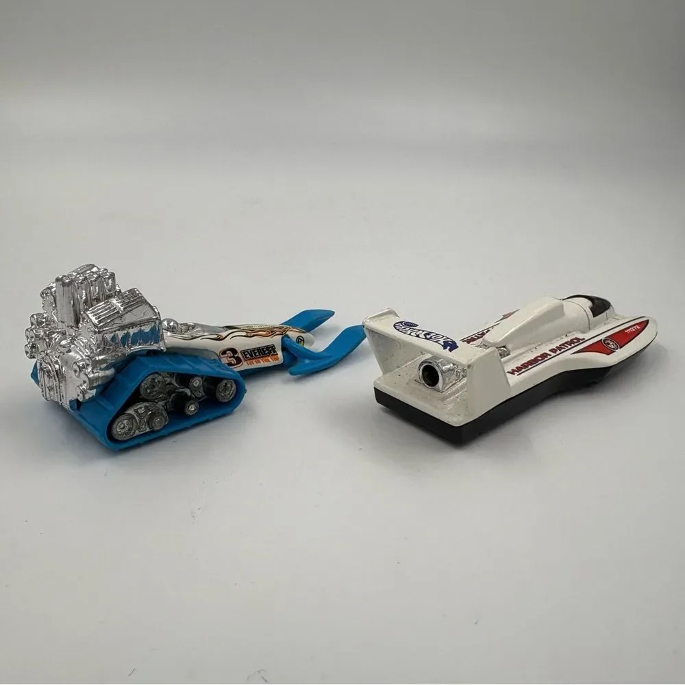 Vintage Hot Wheels Big Chill Snowmobile‎ and Hydroplane Diecast Bundle Lot